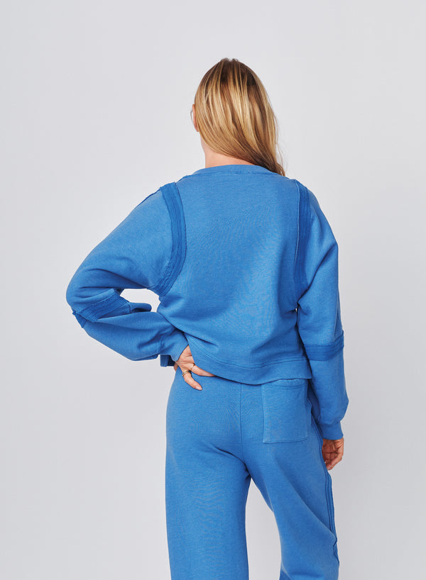 Sundry Sundry Raw Seamed Sweatshirt In Blue Ice