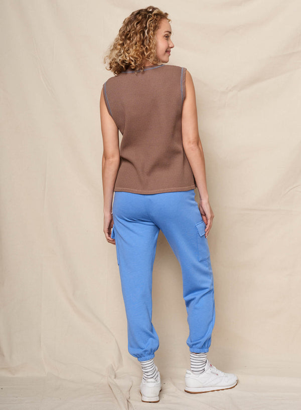 Sundry Sundry Ringer Tank In Taupe