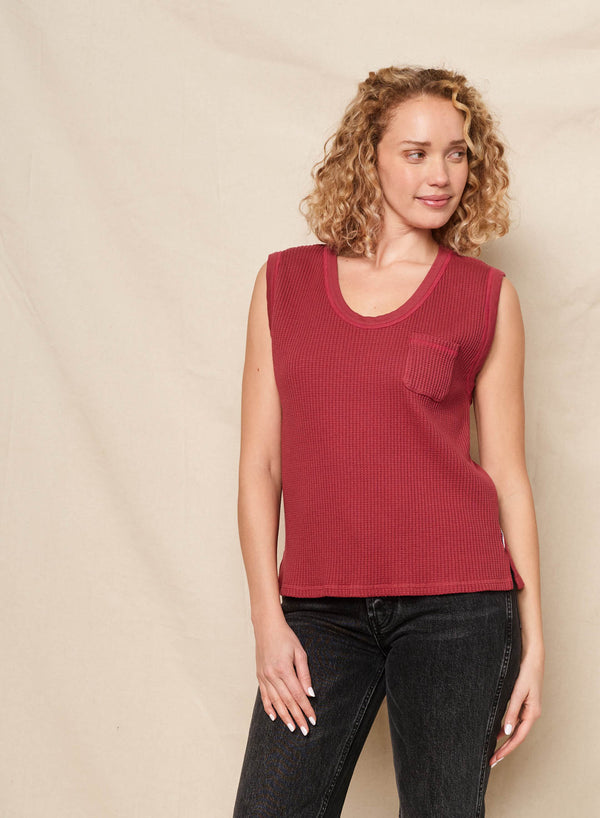 Sundry Sundry Ringer Tank In Tibet Red