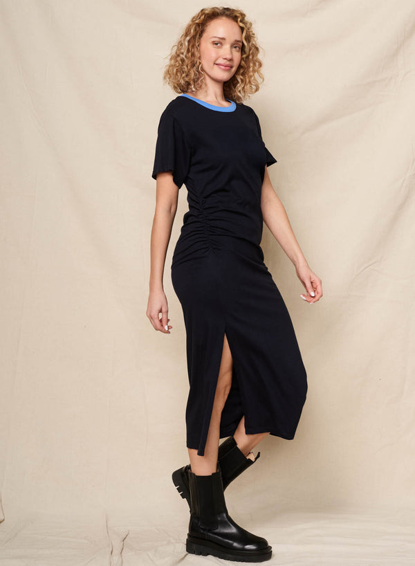 Sundry Sundry Ringer Tee Dress In Deep Navy