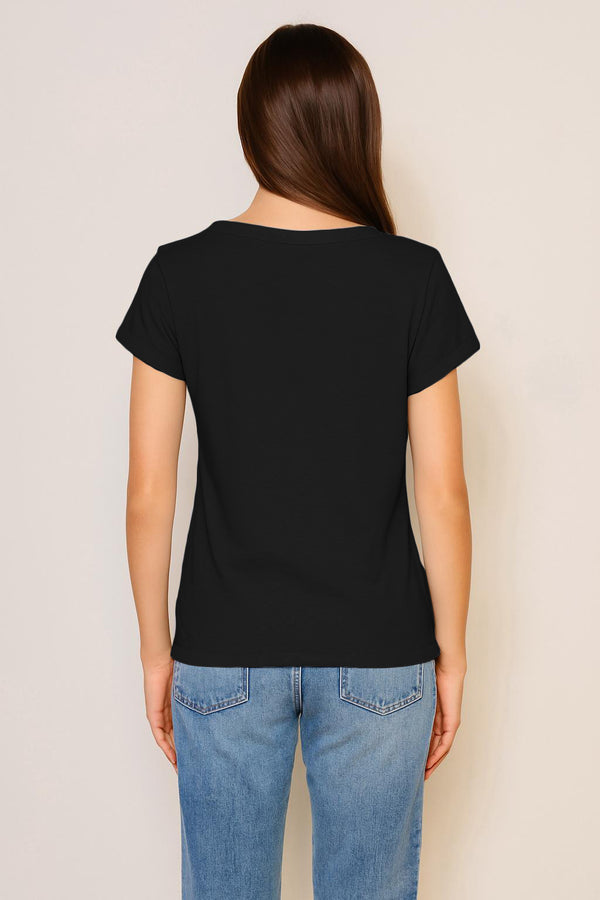 Sundry Sundry Rolled Sleeve Tee In Black