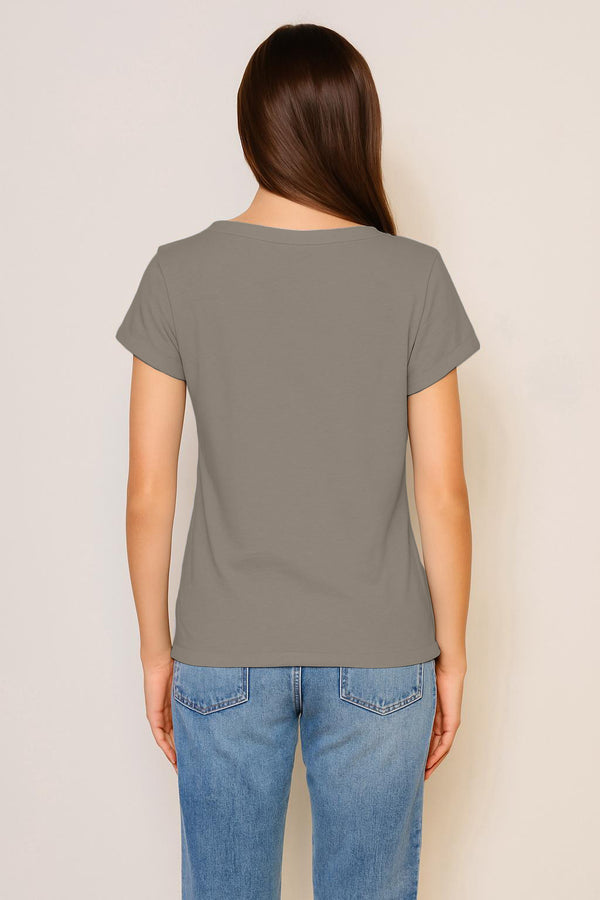 Sundry Sundry Rolled Sleeve Tee In Fern