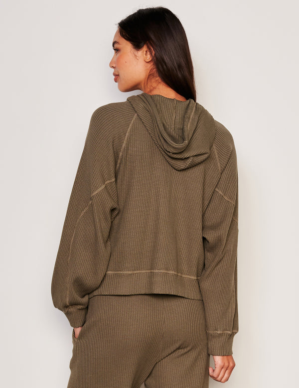 Sundry Sundry Seamed Zip Hoodie In Fern