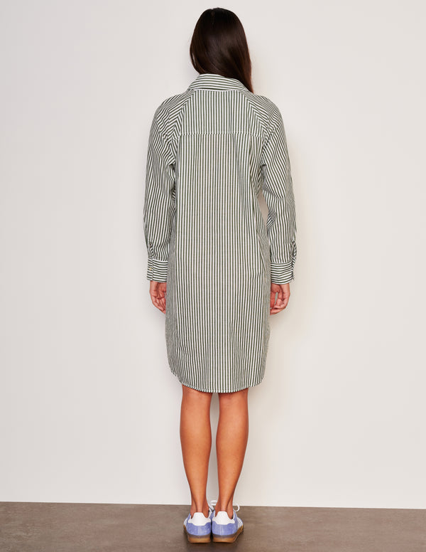 Sundry Sundry Shirttail Easy Dress In Fern