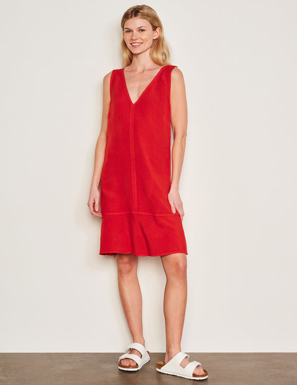 Sundry Sundry Short Shift Dress In Burnt Red
