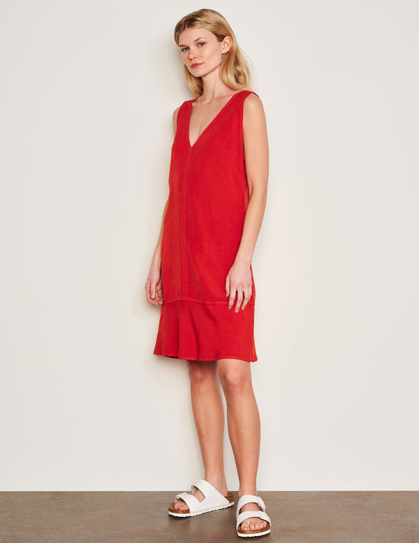 Sundry Sundry Short Shift Dress In Burnt Red
