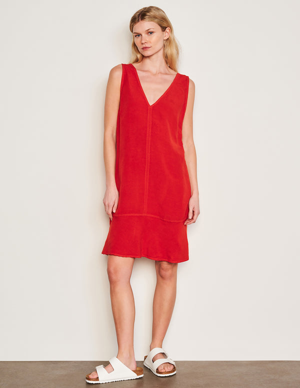sundry Sundry Short Shift Dress in Burnt Red