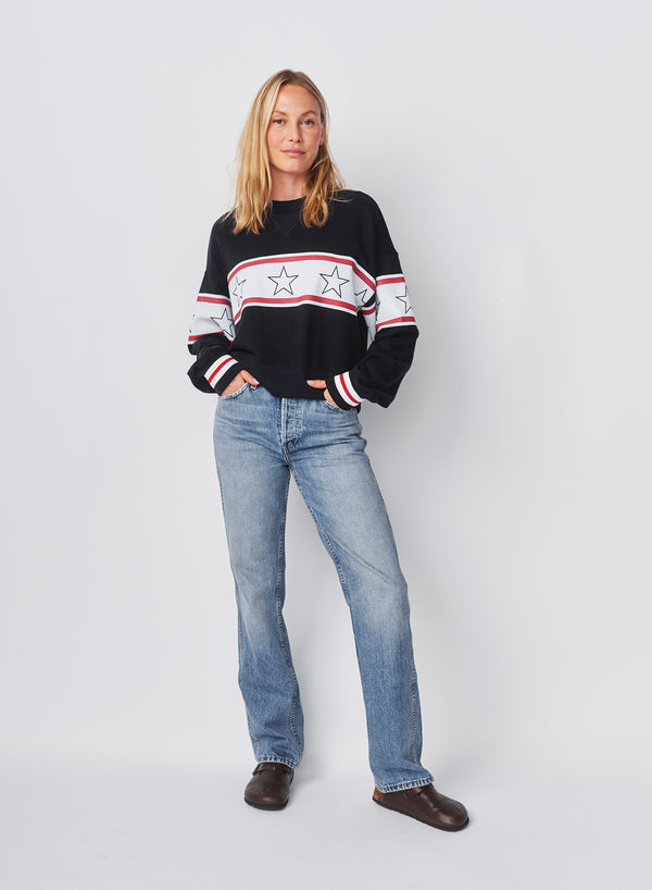 Sundry Sundry Stars Oversized Popover In Deep Navy