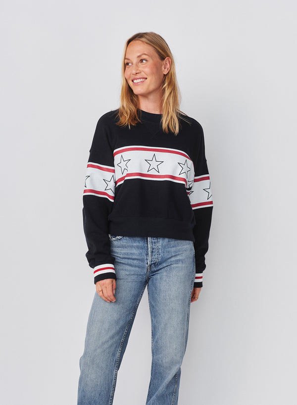 Sundry Sundry Stars Oversized Popover In Deep Navy