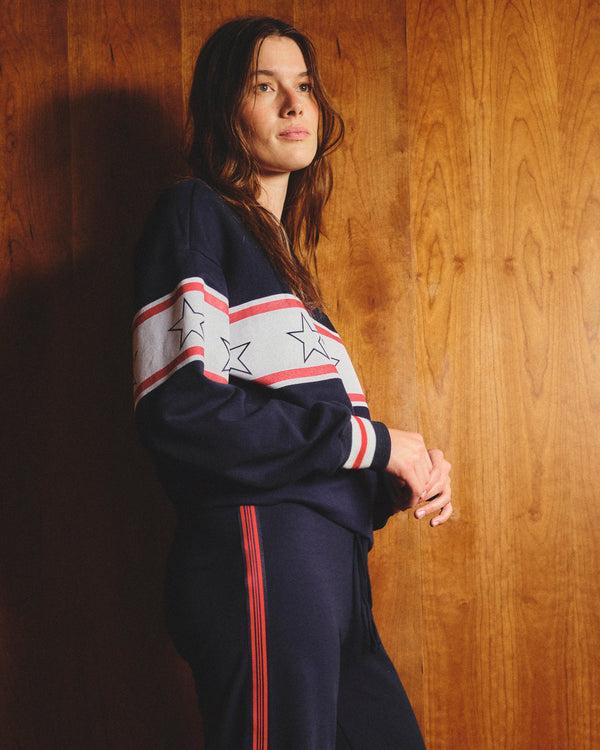 sundry Sundry Stars Oversized Popover in Deep Navy