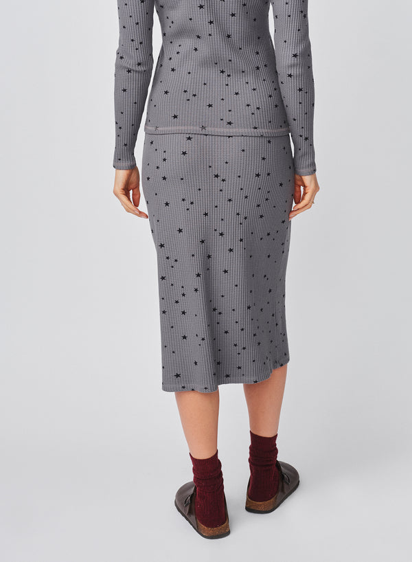Sundry Sundry Stars Pencil Skirt In Steel