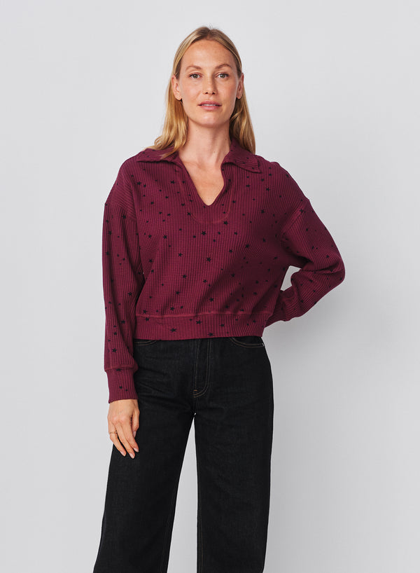 Sundry Sundry Stars Popover Polo In Mulled Wine