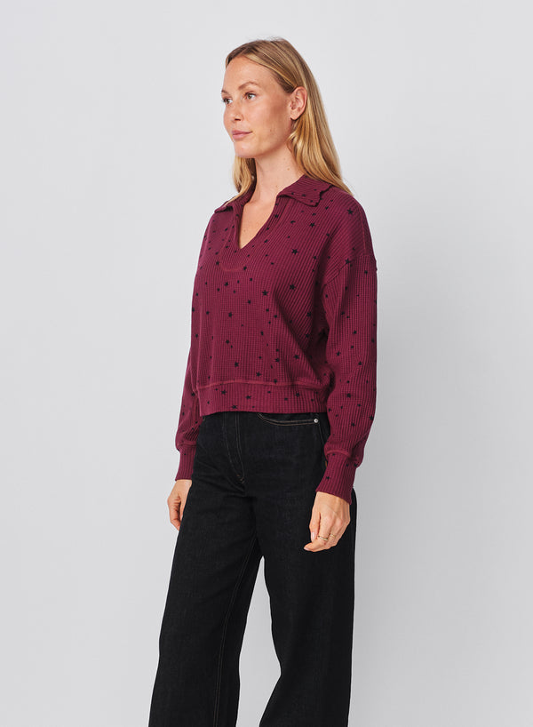 Sundry Sundry Stars Popover Polo In Mulled Wine