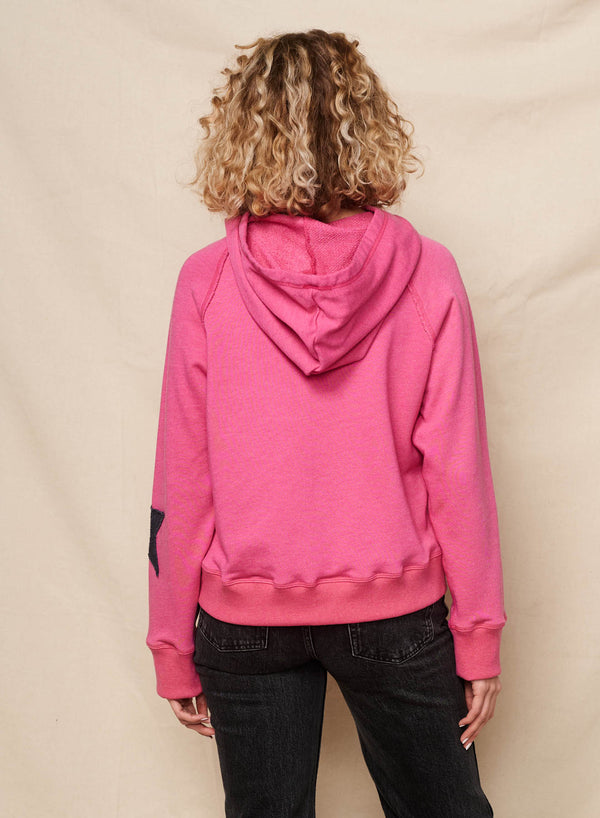 Sundry Sundry Stripes Raglan Hoodie In Jazzy Rose