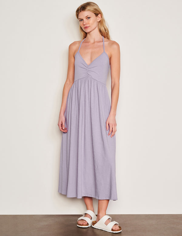 sundry Sundry Tie Back Dress in Dark Lavender