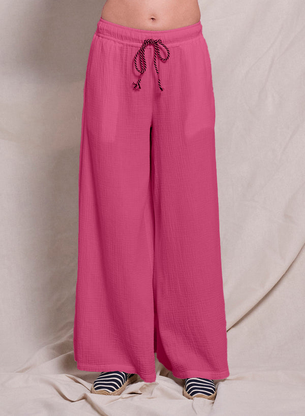 sundry Sundry Wide Leg Pant in Cranberry