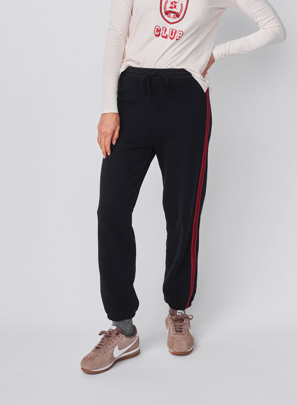Sundry Sundry Sweatpant With Side Stripe In Deep Navy