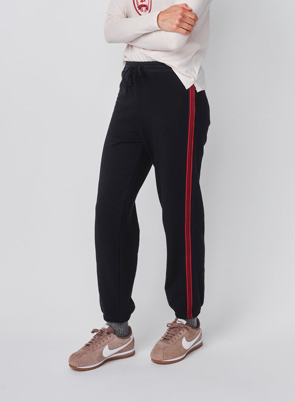 Sundry Sundry Sweatpant With Side Stripe In Deep Navy