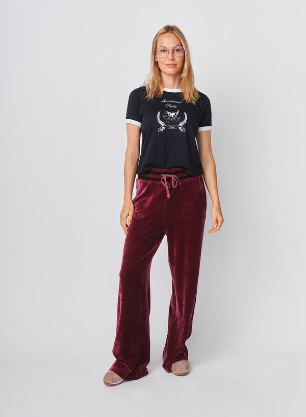 sundry Sundry Trophy Club Ringer Boxy Crew Tee in Deep Navy