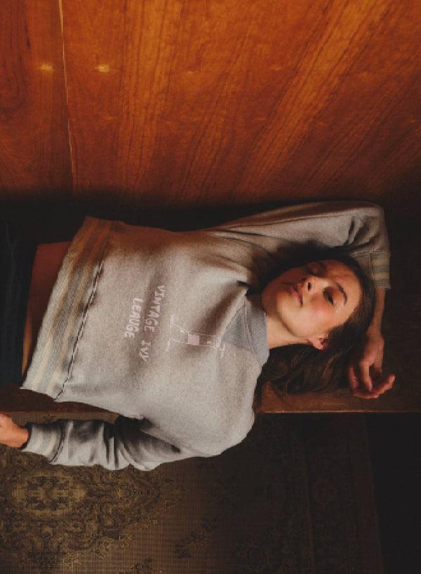 Sundry Sundry Vintage Ivy League Athletic Sweatshirt In Heather Grey