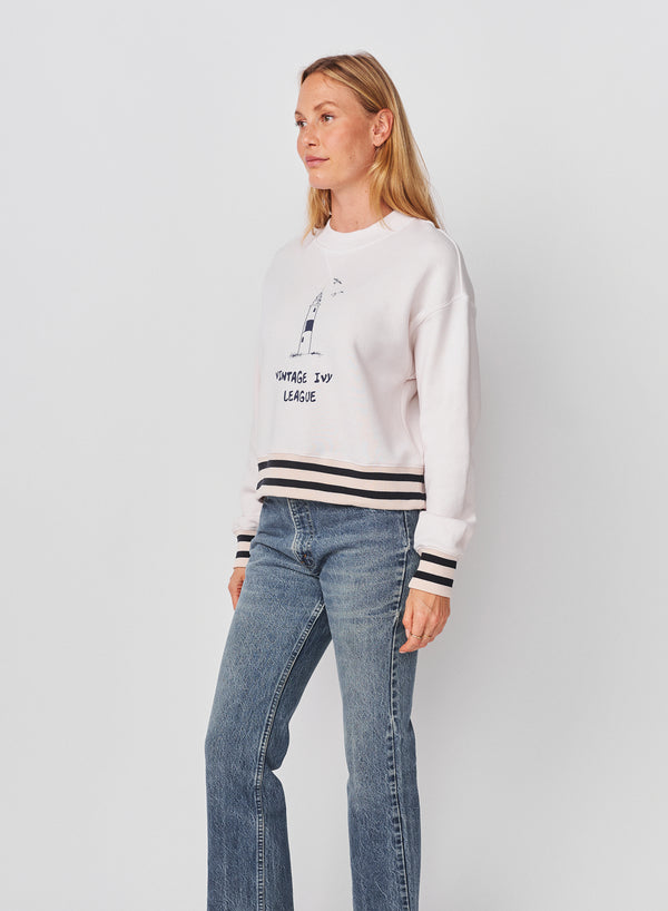 Sundry Sundry Vintage Ivy League Athletic Sweatshirt In Oyster