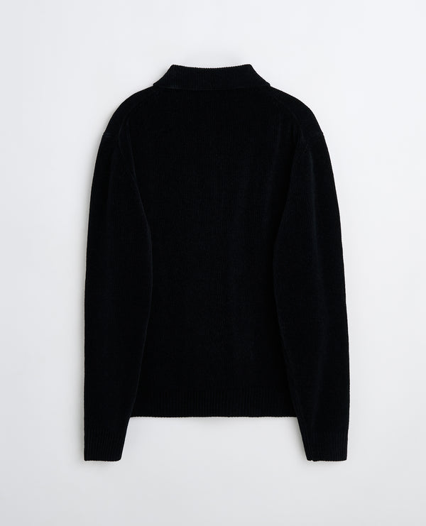 Sunflower Chenile Polo - Black