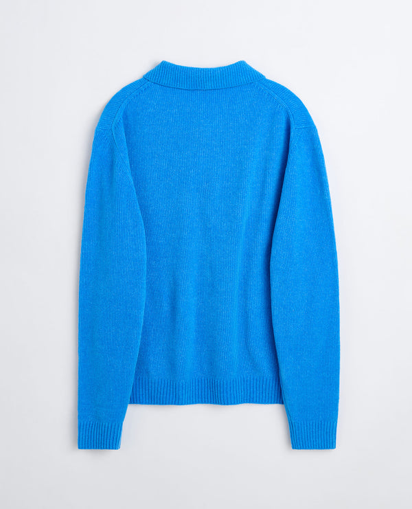 Sunflower Chenile Polo - Blue