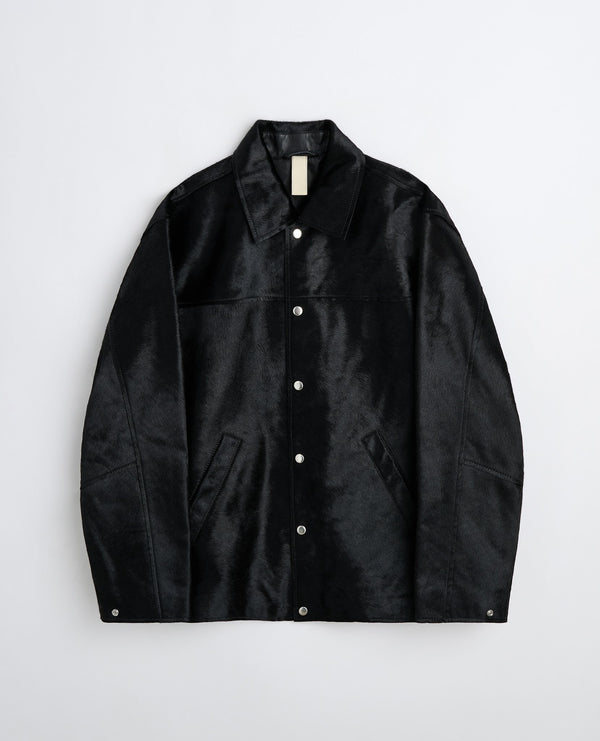 Sunflower Coach Jacket Cow Hide - Black