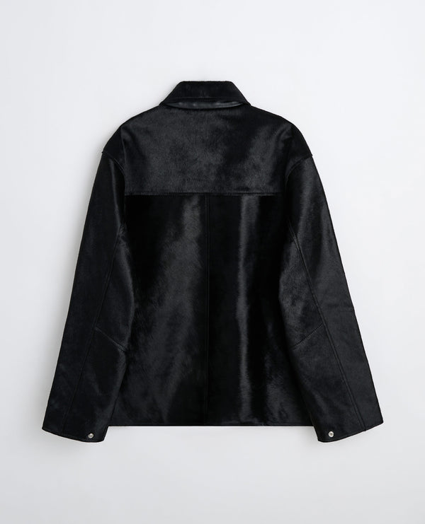 Sunflower Coach Jacket Cow Hide - Black