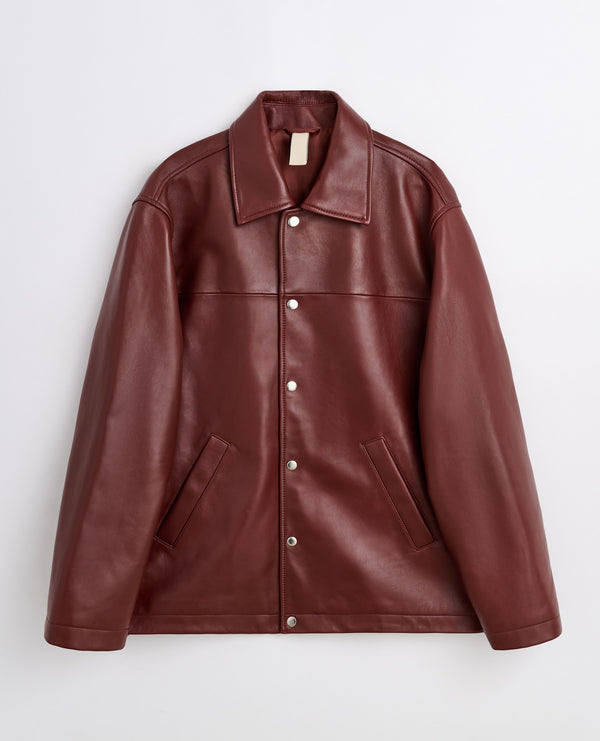 sunflower coach leather jacket - Burgundy