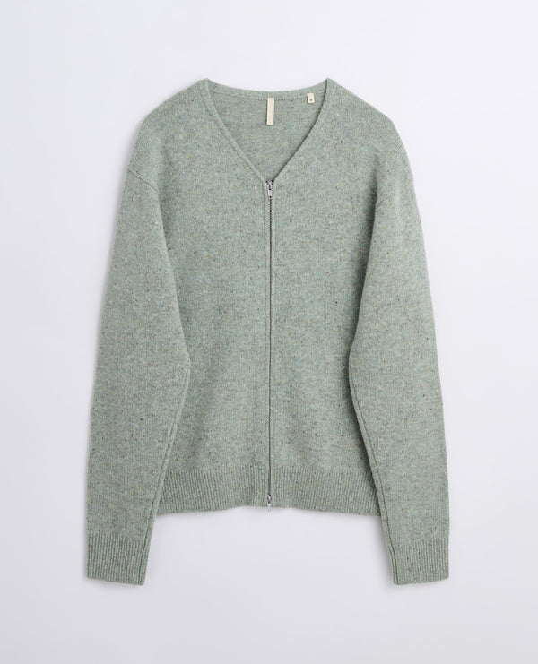 sunflower donegal zip cardigan - Green