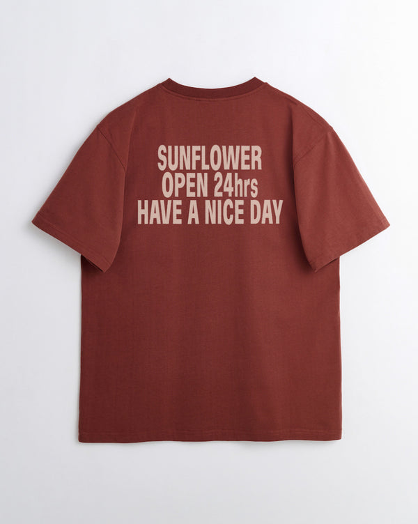 Sunflower Easy Hours Tee - Fire Brick
