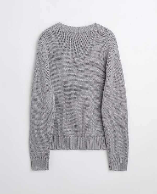 Sunflower Frederik Cotton Sweater - Grey Melange