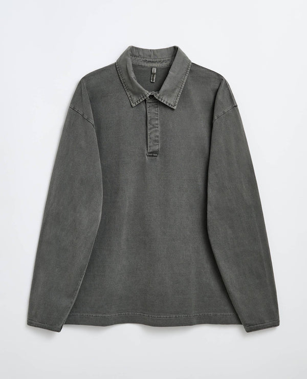 sunflower heavy jersey rugby polo - Faded black