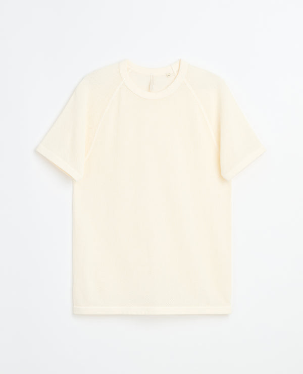 sunflower mesh raglan tee - 010 off white