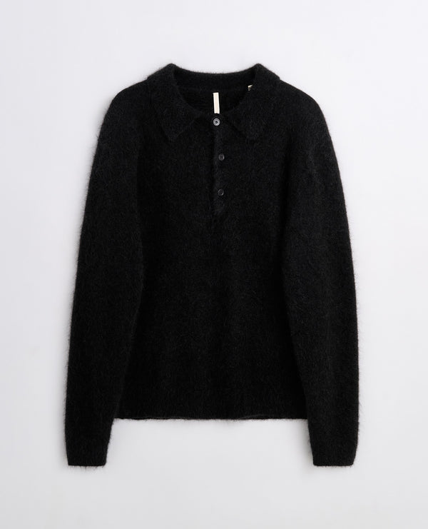 sunflower mohair polo - Black