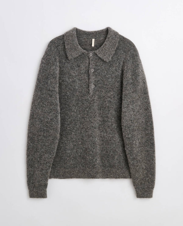 Sunflower Mohair Polo - Grey Melange
