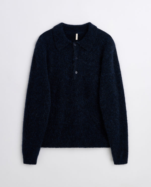 sunflower mohair polo - Navy
