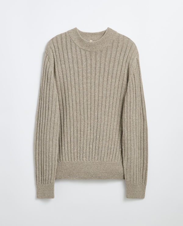 sunflower moon linen sweater - 110 dark oat
