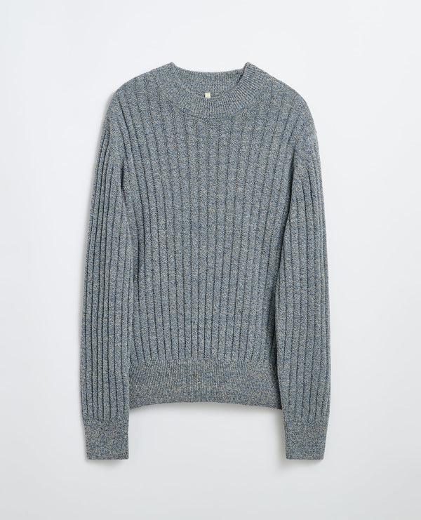 sunflower moon linen sweater - 210 blue moulines