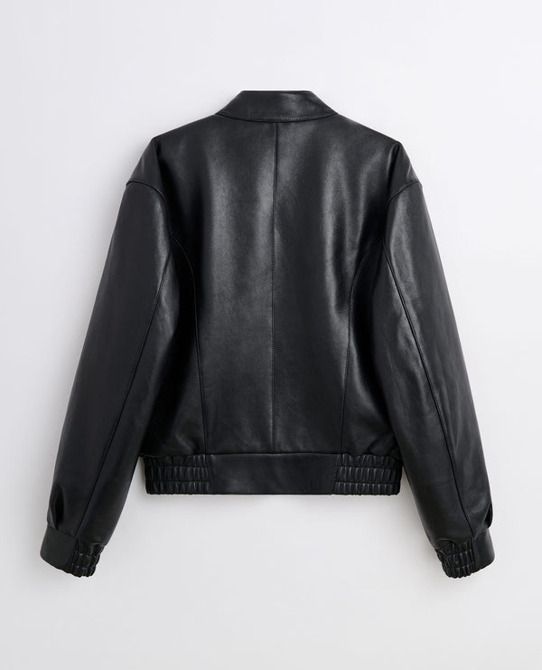 Sunflower Polo Biker Jacket - Black