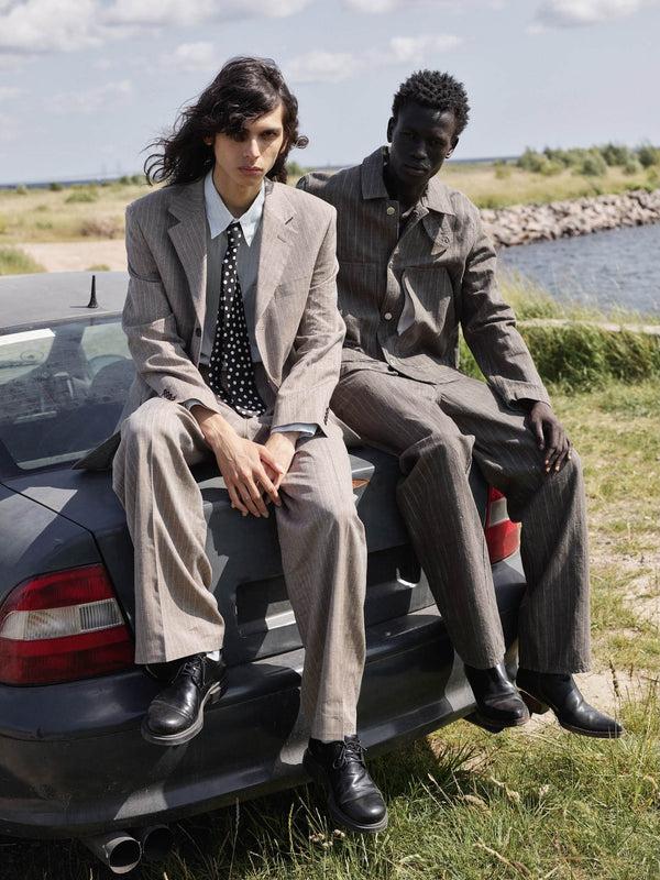 Sunflower Show Blazer - 160 Dark Sand Stripe