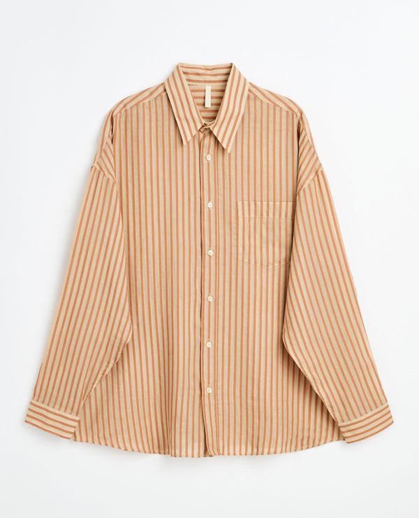 sunflower stable shirt - 170 brown stripe