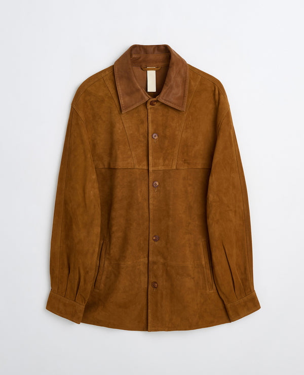 sunflower suede shirt - Cognac