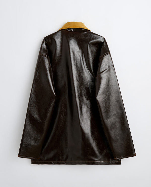 Sunflower Vinyl Leisure Jacket - Brown