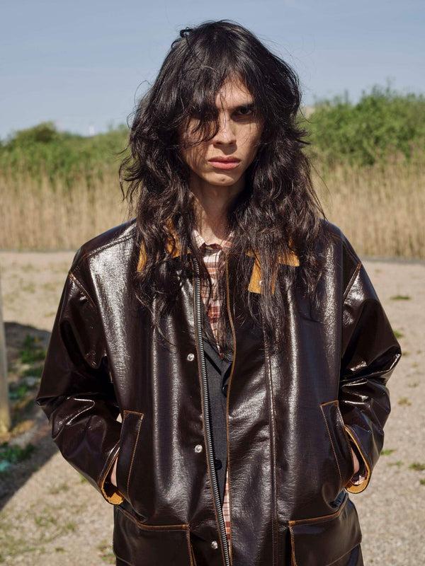 Sunflower Vinyl Leisure Jacket - Brown