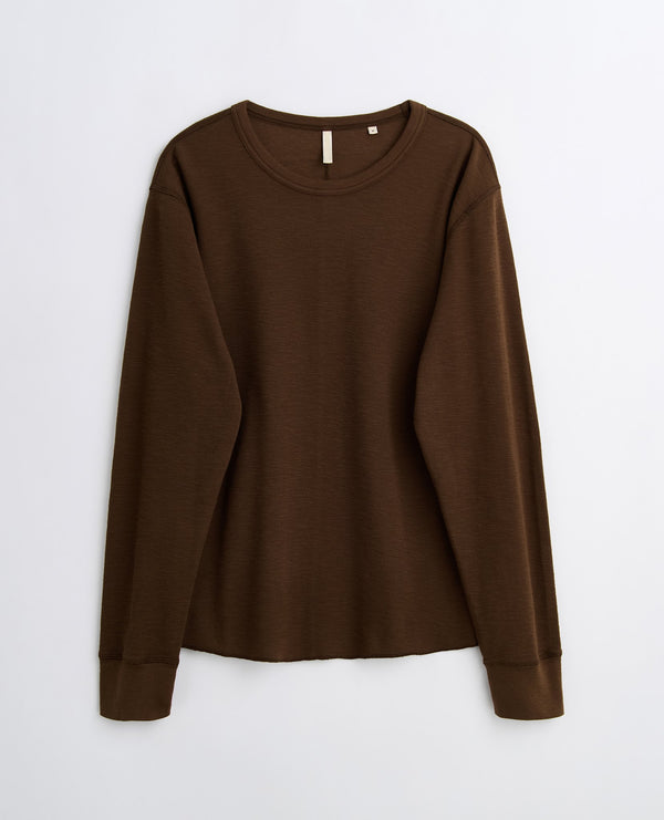 sunflower waffle tee ls - Brown