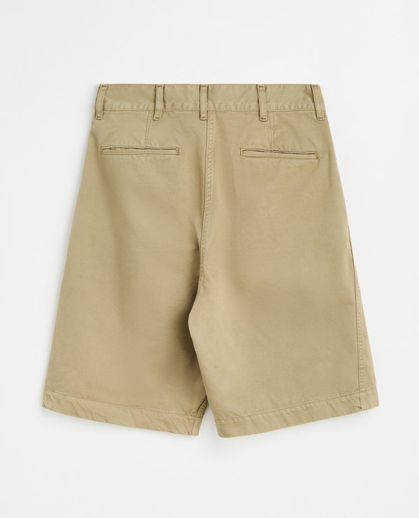 Sunflower Wide Twist Chino Shorts - 160 Khaki
