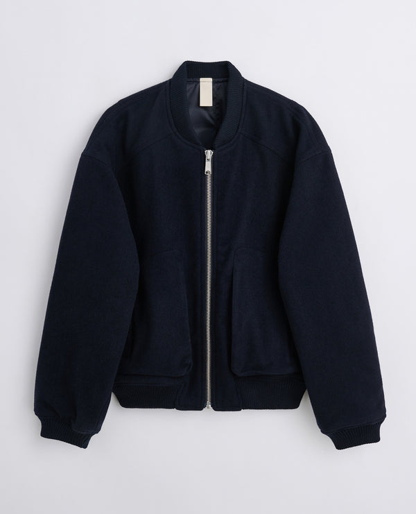 Sunflower Wool Bomber - Navy