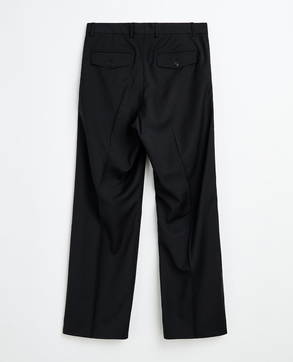 Sunflower Wide Pleated Trouser Tropical Wool - 999 Black